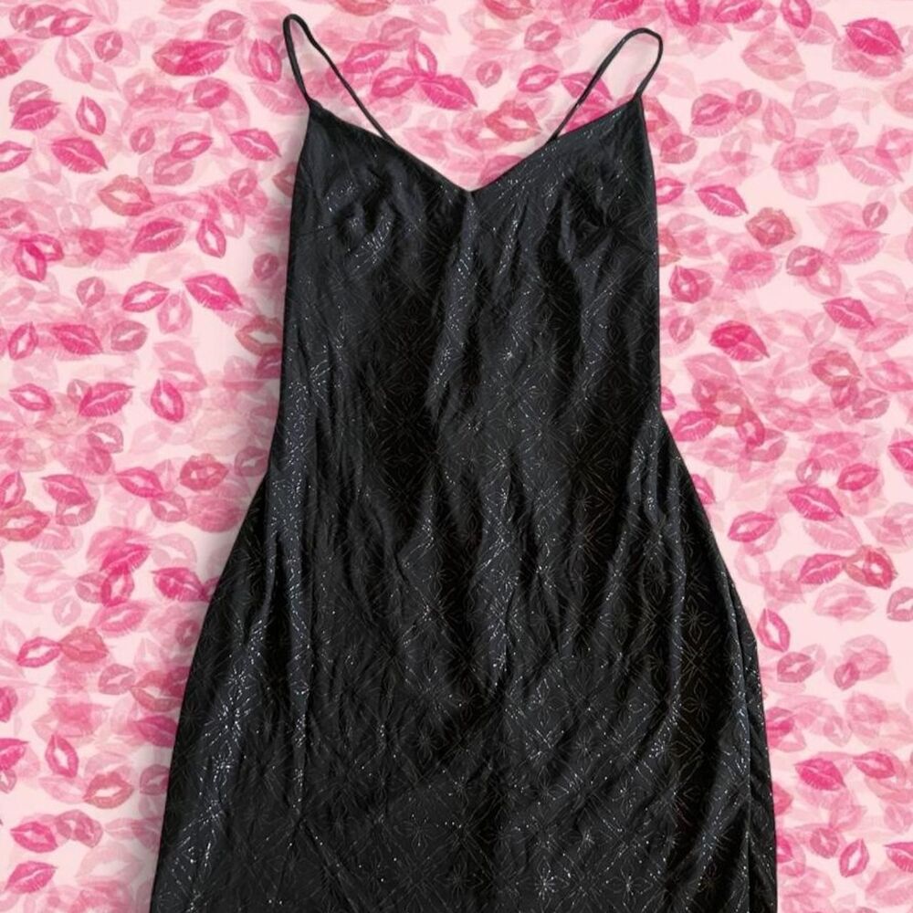 7 Day Weekend Black Shimmer Mini Dress